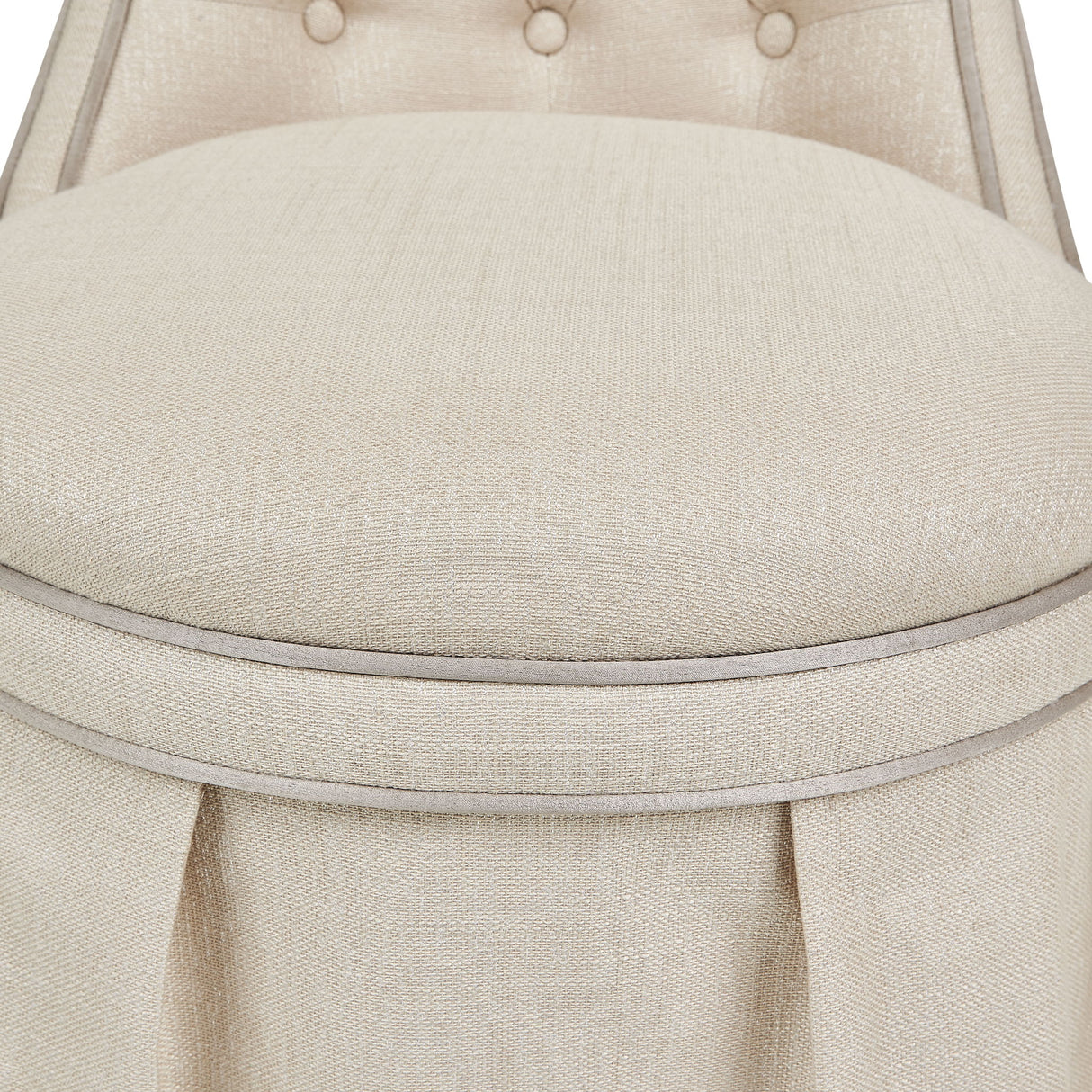 Villa Cherie - Tufted Vanity Chair - Frosted Pearl