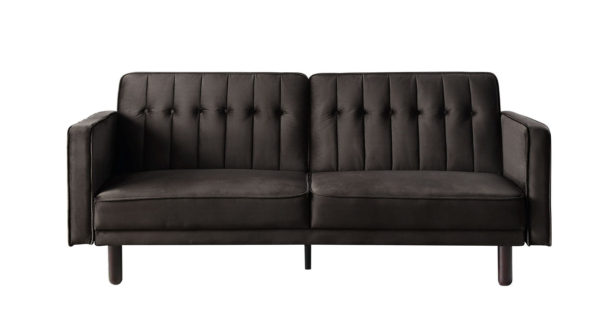 Qinven - Adjustable Sofa - Dark Brown Velvet