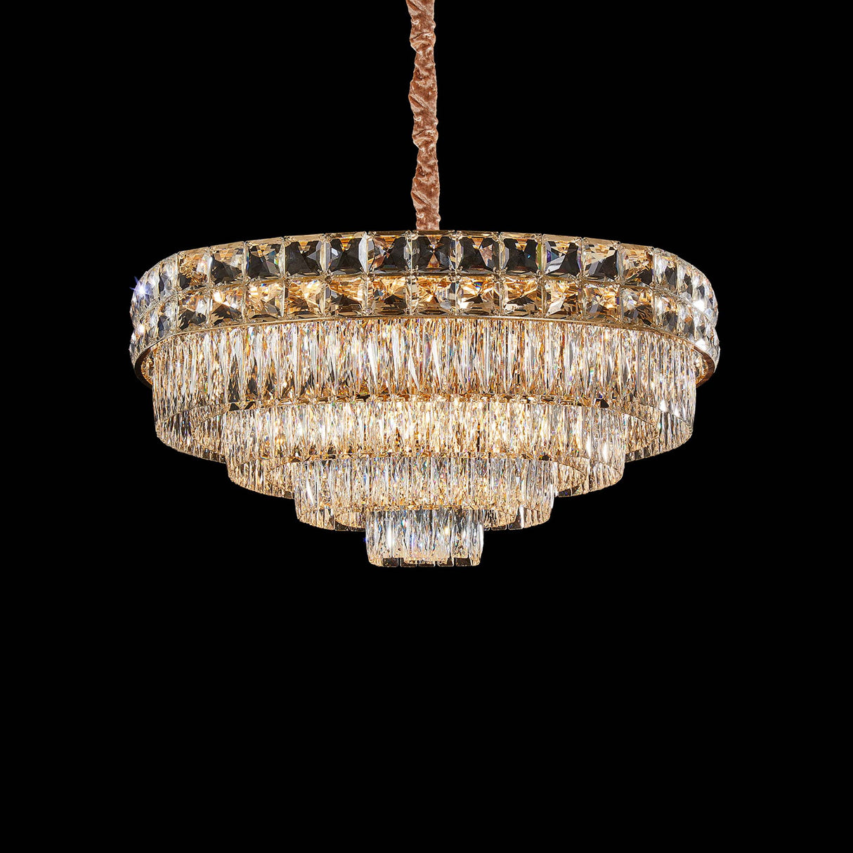 Michael Amini Lighting - Soleil 22-Light Crystal Chandelier - Gold