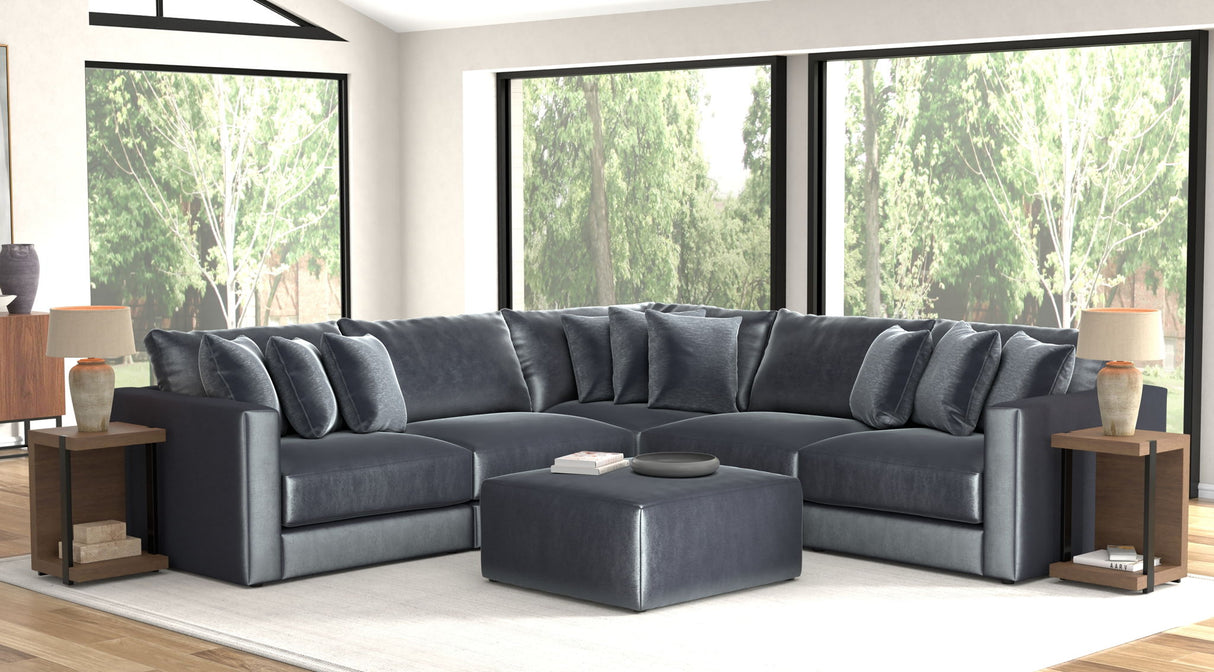 Remington - Modular Sofa And Cocktail Ottoman - Slate