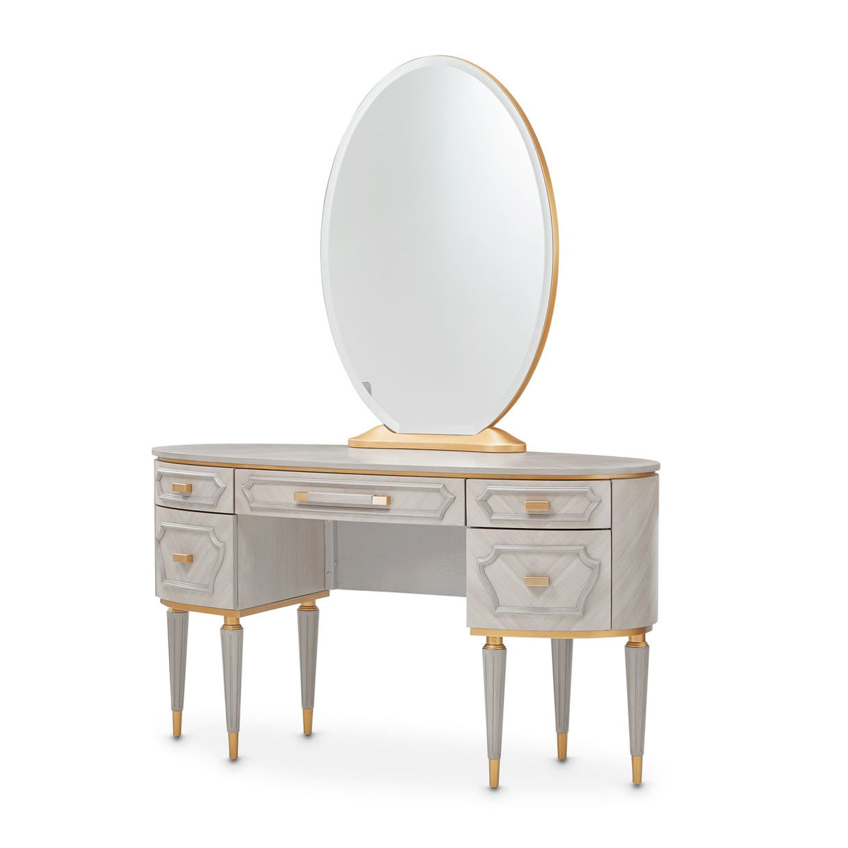 St. Charles - Vanity Desk with Glass Top