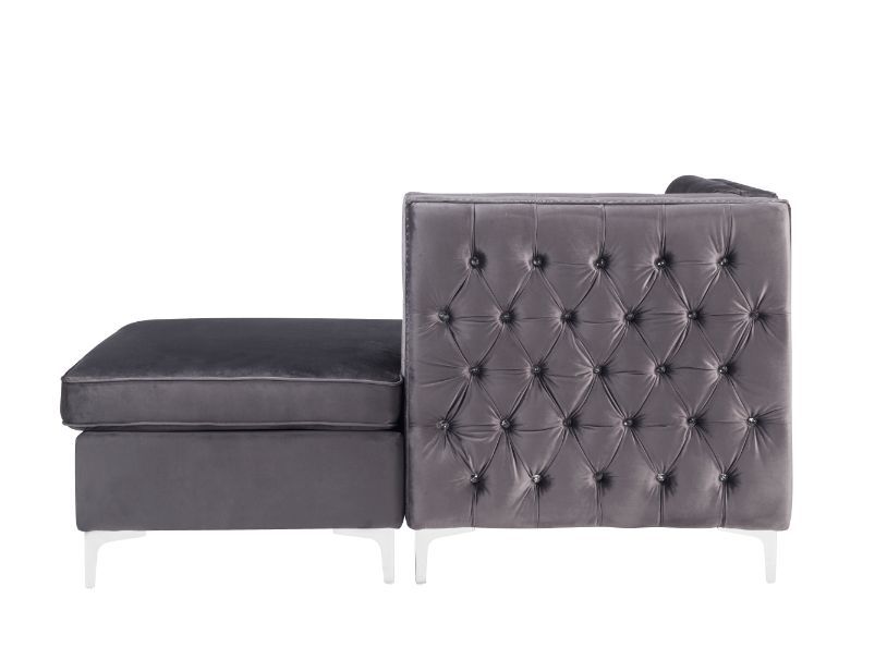 Jaszira - Modular Chaise - Gray Velvet