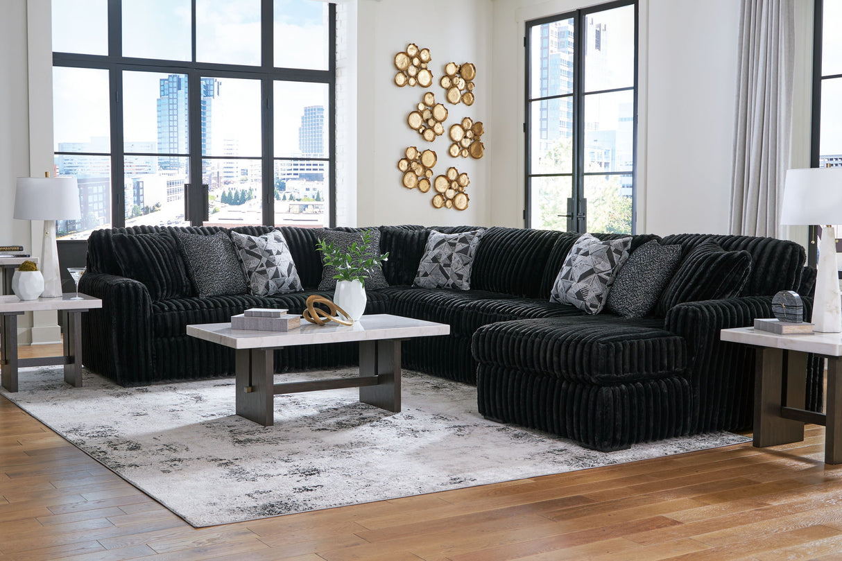Midnight-Madness - 4 Piece Sectional