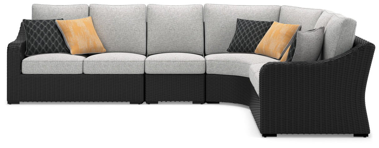 Beachcroft - 4-Piece Outdoor Sectional - Black