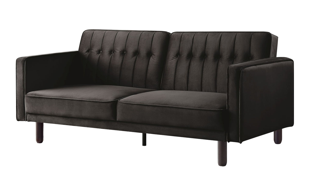 Qinven - Adjustable Sofa - Dark Brown Velvet