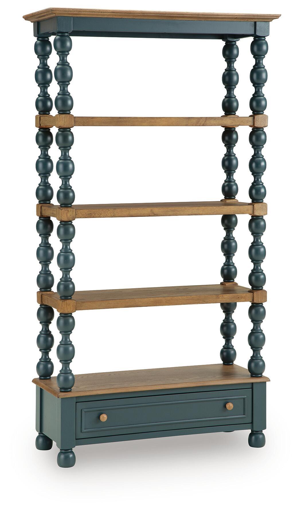 Finnworth - Bookcase - Blue / Brown