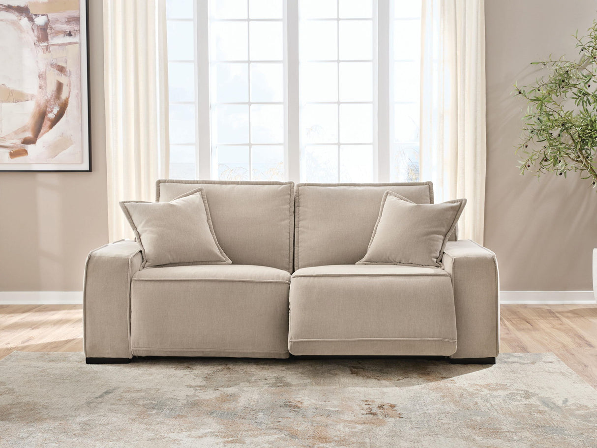 Carceri - 2-Piece Power Reclining Sectional Loveseat - Cashmere