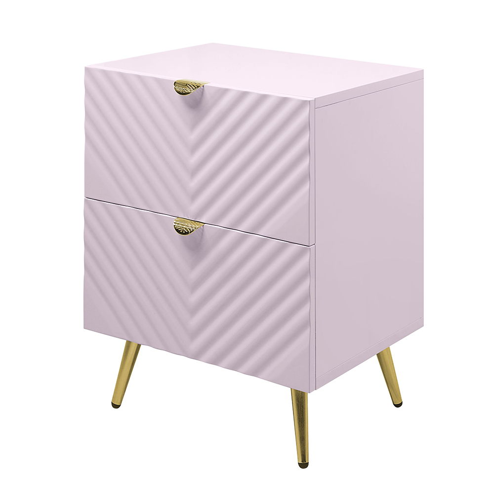 Gaines - Nightstand - Pink High Gloss