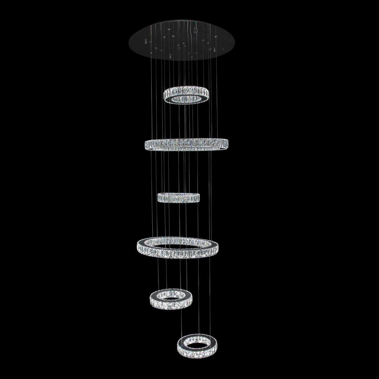 Michael Amini Lighting - Galaxy Modern 49" Crystal Chandelier - Chrome