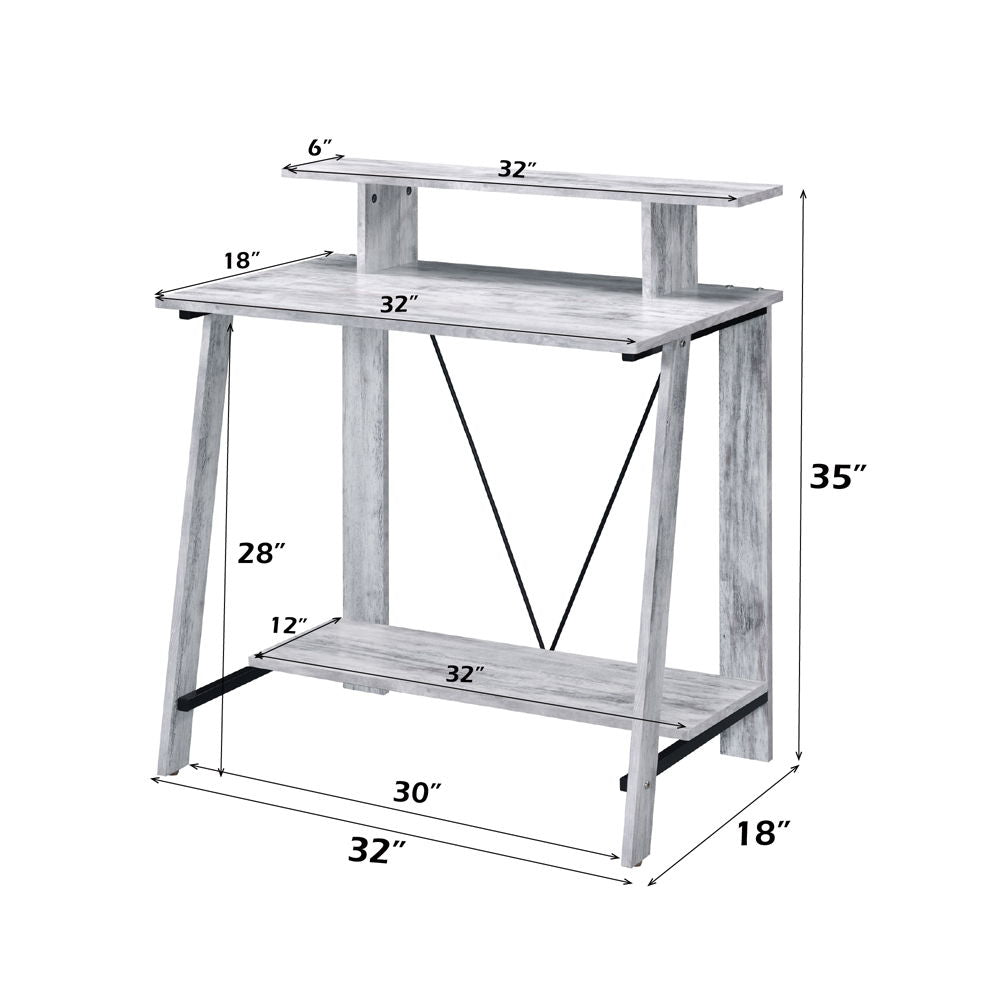 Nypho - Writing Desk - Antique White & Black
