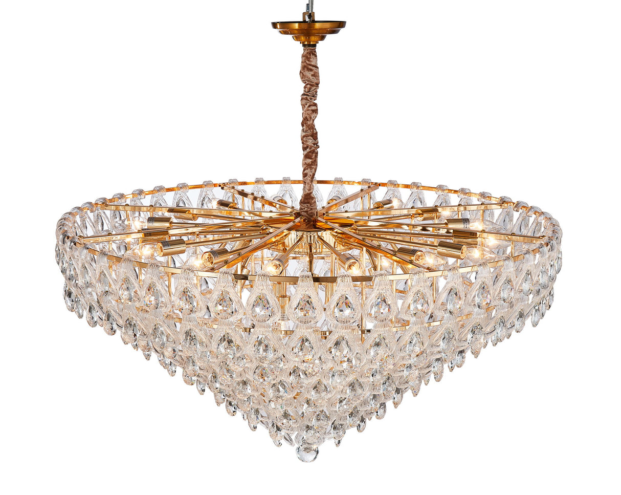 Michael Amini Lighting - Gala 28-Light Round LED Chandelier - Gold