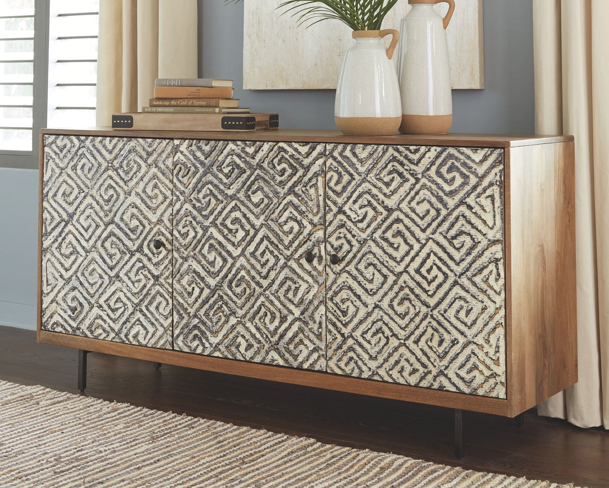 Kerrings - Accent Cabinet - Brown / Black / White
