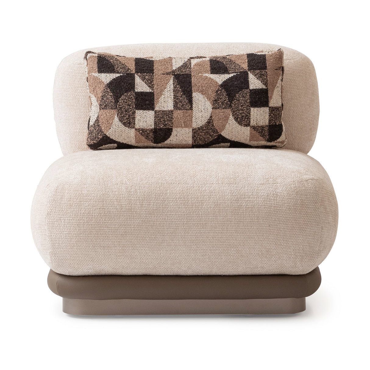 Bristol Point - Armless Chair - Fawn / Saddle Brown