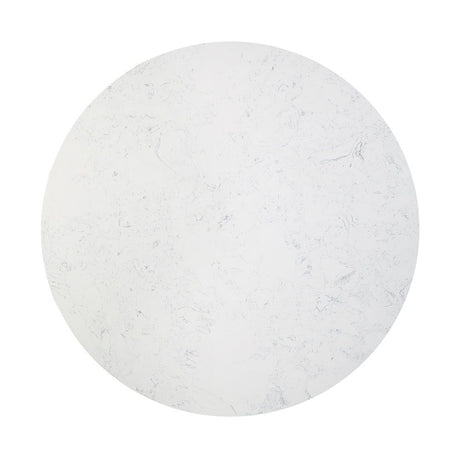 Jaramillo - Round Dining Table With Engineered Marble Top - Engineered Marble Top & Black