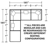 Posh - Modular Sectional And Ottoman