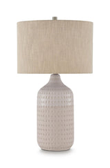 Capwich - Ceramic Table Lamp - Beige / White
