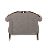 Miyeon - Chair With Pillow - Fabric & Cherry