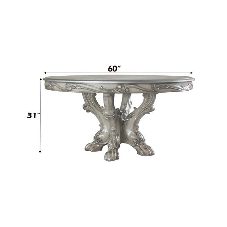 Dresden - Round Pedestal Dining Table - Vintage Bone White