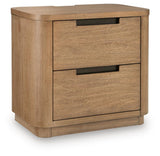 Pamaria - Two Drawer Night Stand - Light Brown
