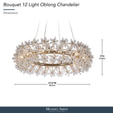 Michael Amini Lighting - Bouquet Round 32" Crystal Chandelier - Gold