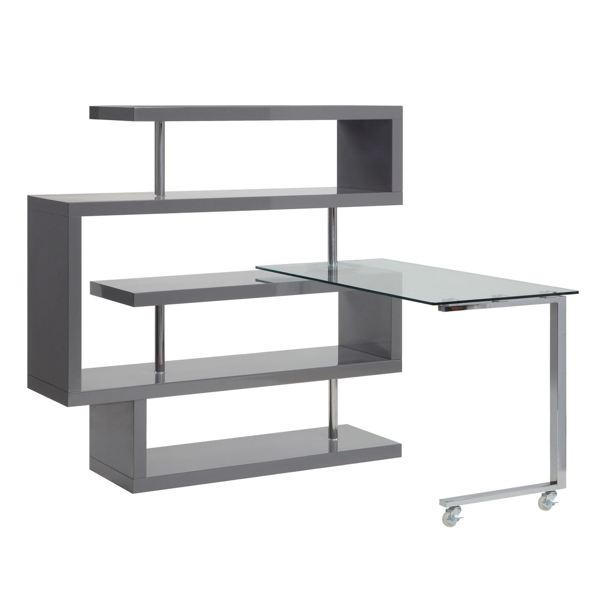 Buck II - Writing Desk With Bookshelf