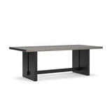 Salina Bay - Rectangular Dining Table With Umbrella Option - Black / Gray