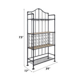 Edina - Wine Rack - Oak & Sandy Black