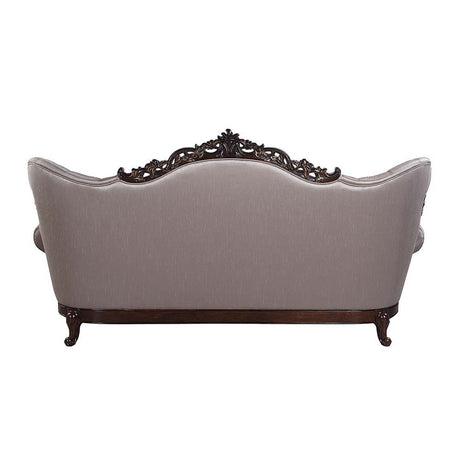 Benbek - Sofa With 5 Pillows - Fabric & Antique Oak