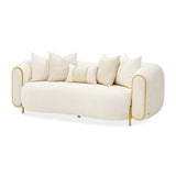 Sassani - Loveseat - Crepe / Gold