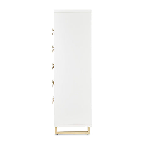 Palm Gate - 6-Drawer Chest - Cloud White
