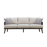 Genova - Patio Sofa With Two Accent Pillows - Gray