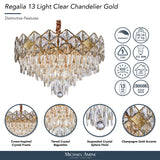 Michael Amini Lighting - Regalia 13-Light Crystal Chandelier - Gold