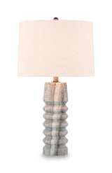 Desmont - Marble Table Lamp - White / Beige / Gray