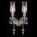 Michael Amini Lighting - Garnier 2-Light Traditional Crystal Wall Sconce - Gold