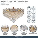 Michael Amini Lighting - Regalia 21-Light Crystal Chandelier - Gold