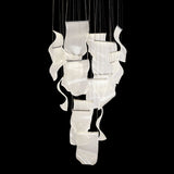 Michael Amini Lighting - Sheer Waves 18-Light Modern LED Chandelier - Chrome