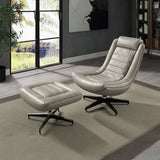 Piran - Ottoman - Twilight Top Grain Leather