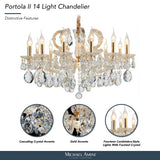 Michael Amini Lighting - Portola 14-Light Traditional Crystal Chandelier - Gold