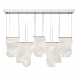 Michael Amini Lighting - Sheer Waves 8-Light Modern LED Chandelier - Chrome