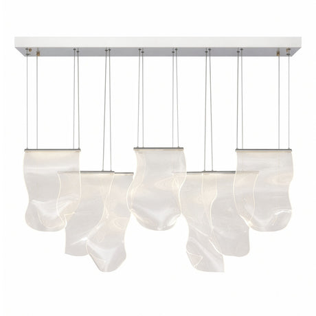 Michael Amini Lighting - Sheer Waves 8-Light Modern LED Chandelier - Chrome