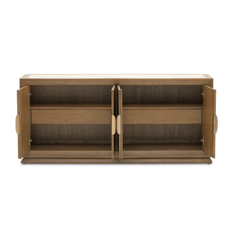 Portrait - Sideboard With LED Lights - Sienna Brown