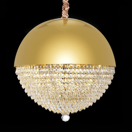 Michael Amini Lighting - Eclipse LED Crystal And Metal Chandelier - Gold
