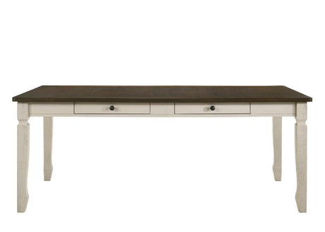Fedele - Dining Table - Weathered Oak & Cream