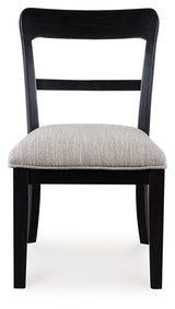 Greddinton - Round Dining Table Set - Black Chairs