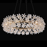 Michael Amini Lighting - Bouquet Round 32" Crystal Chandelier - Gold