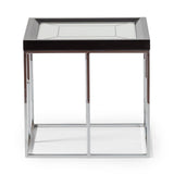 Carmela - End Table - Glossy Charcoal Sand