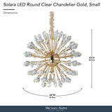 Michael Amini Lighting - Solara 24" Round Crystal LED Chandelier - Gold