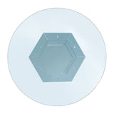 Noralie - Dining Table - Mirrored, Faux Diamonds & Clear Glass Top