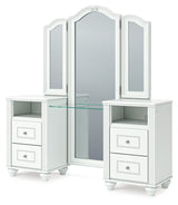 Kozlani - Vanity With Mirror - White
