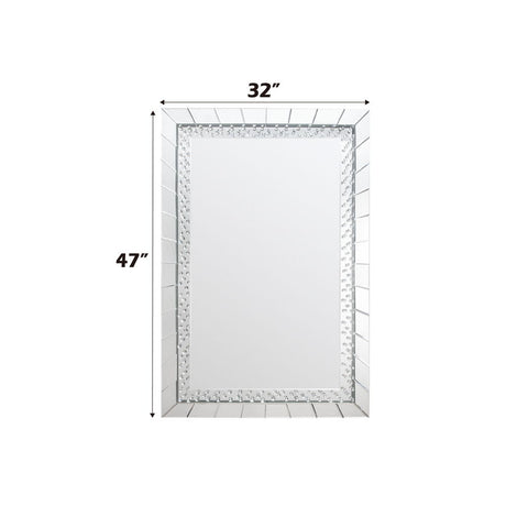 Nysa - 47" Accent Mirror - Mirrored & Faux Crystals